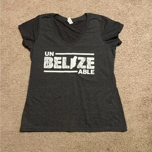 Belize V Neck “Unbelizable” T-Shirt gray XXL
